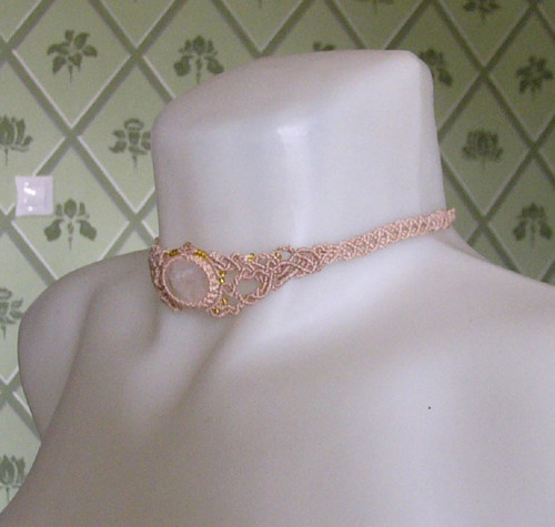 Macramé Choker s měsíčním kamenem — foto 3