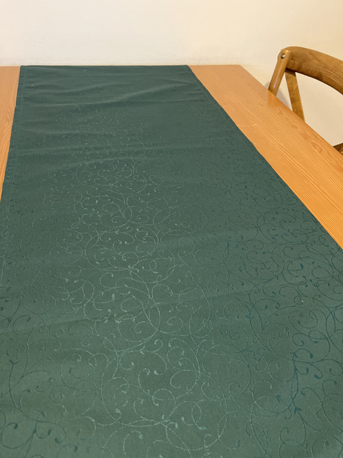 Zelený běhoun na stůl 150/49cm — foto 3