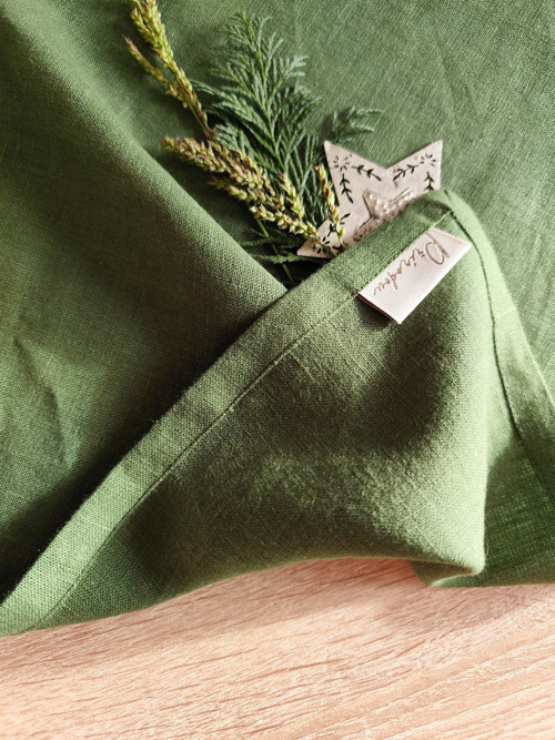 Lněná utěrka zelená — foto 2