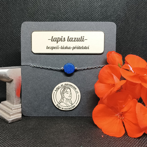 Jednoduchý náramek - lapis lazuli — foto 2
