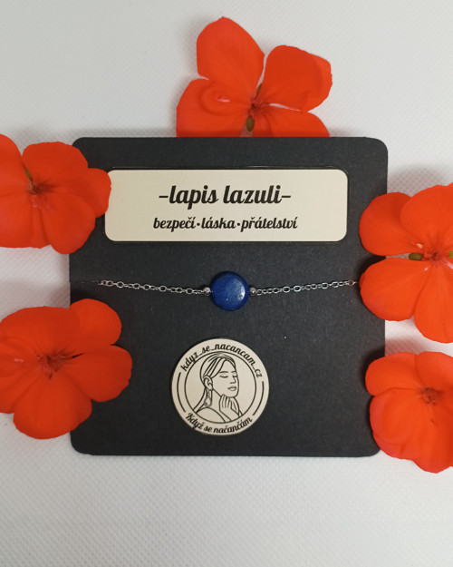 Jednoduchý náramek - lapis lazuli — foto 3