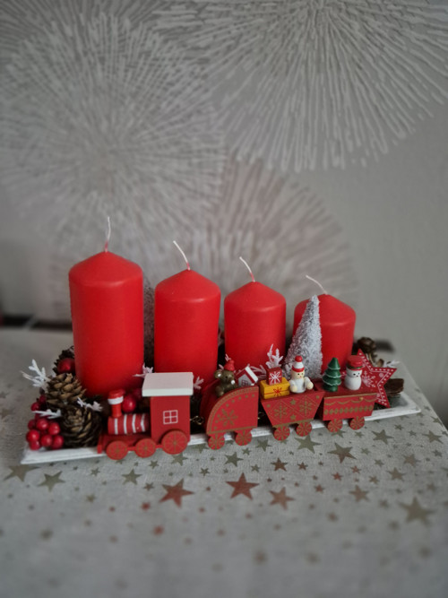 Vánoční svícen s vláčkem — foto 2