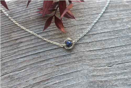 Fortuna nox (nerez. ocel, lapis lazuli) — foto 2