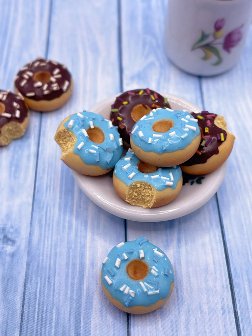 Náušnice Donuty tyrkysové — foto 4