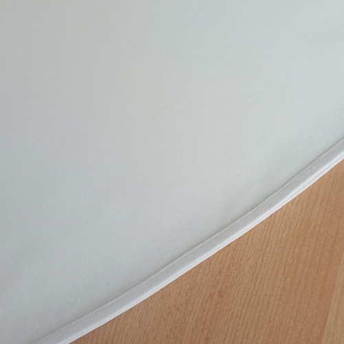 Ubrus kulatý bílý keprový — foto 3