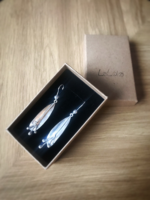 Stříbrné náušnice Lípa — foto 3
