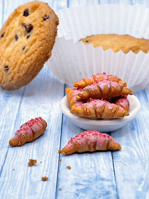 Náušnice Croissant s polevou — foto 2