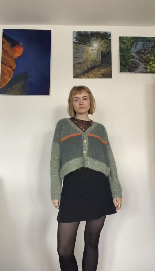 Lehký háčkovaný crop top "severní moře" — foto 2