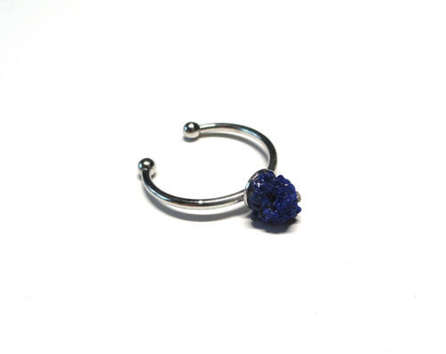Azurit, prsten chirurgická ocel — foto 2
