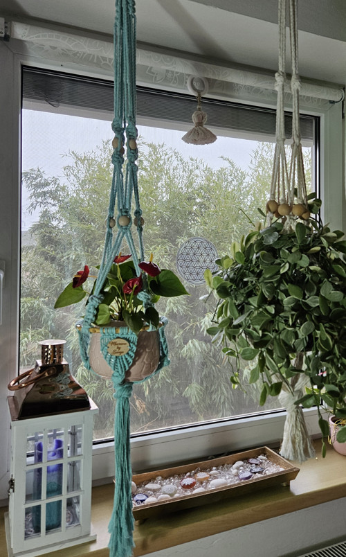 Macrame autorský závěs na květiny