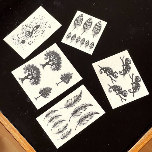 Dočasné tetovačky Tiny Tattoos Pírka T0067 — foto 4