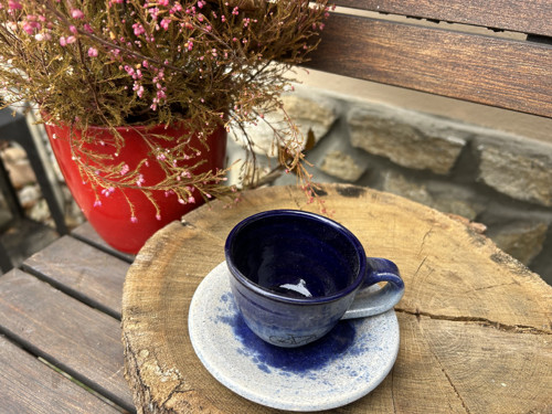 Cyklohrnek espresso, modrý — foto 2