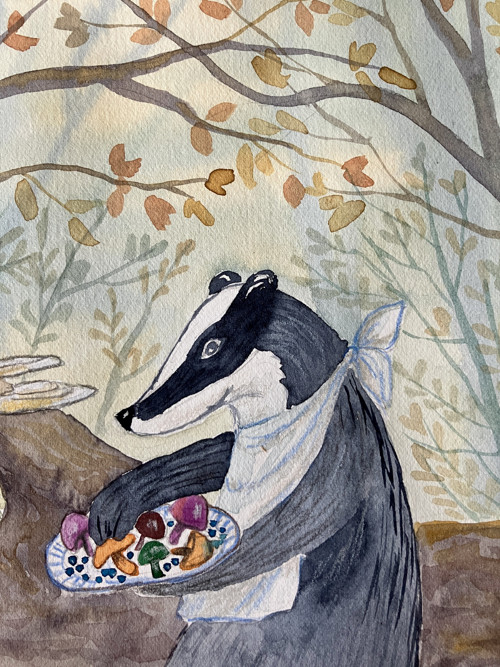 Originál ilustrácia Mlsný jazvec — foto 4