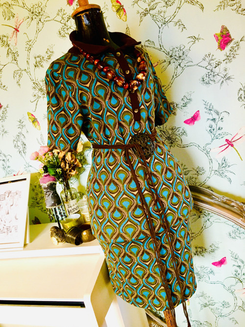 Retro šaty vzory geometric — foto 3