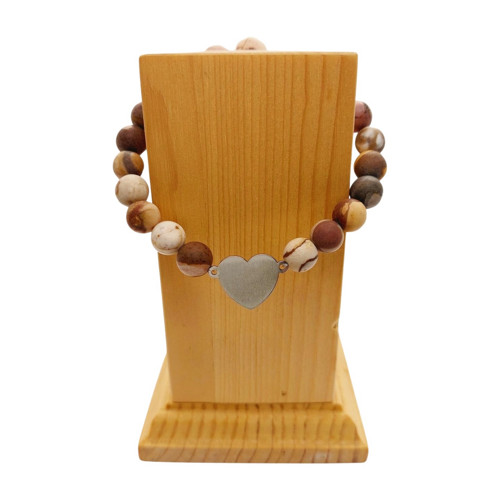 Náramek HEART jaspis zebra matný — foto 2