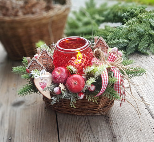 Vánoční košíček s lucerničkou — foto 2