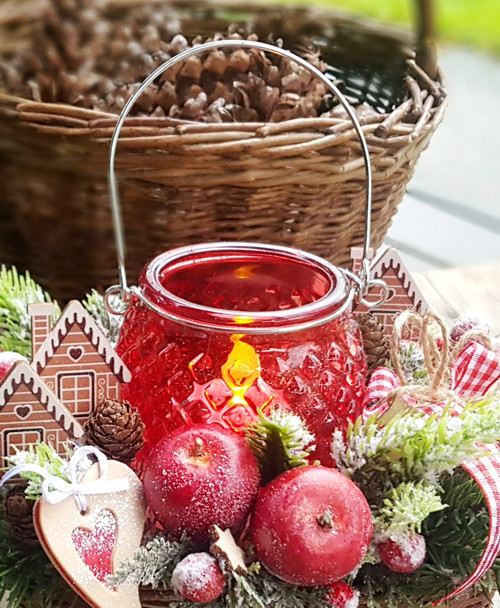 Vánoční košíček s lucerničkou — foto 3
