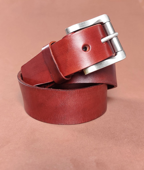 Kožený opasek anglická hnědá — foto 4