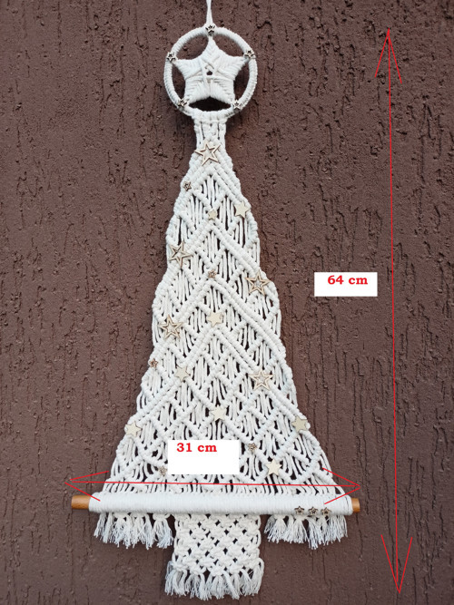 Vánoční stromeček, macramé — foto 2