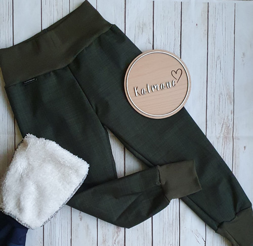 Softshellové kalhoty s BERÁNKEM -khaki — foto 3