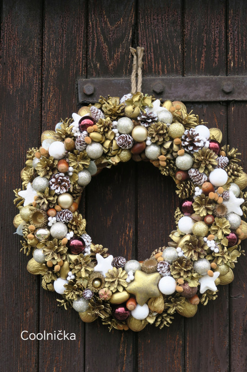 Věnec Zlaté Vánoce UKÁZKA — foto 5