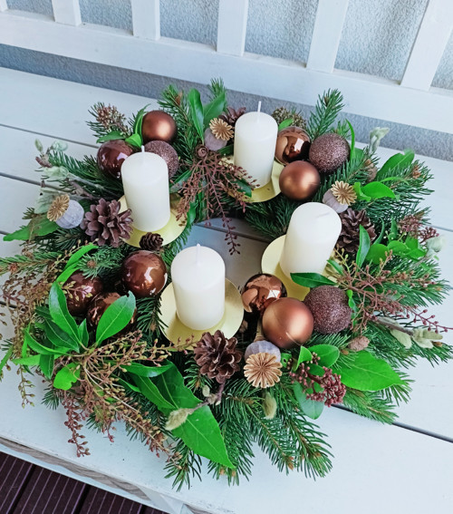 Věnec adventní - hnědý — foto 2