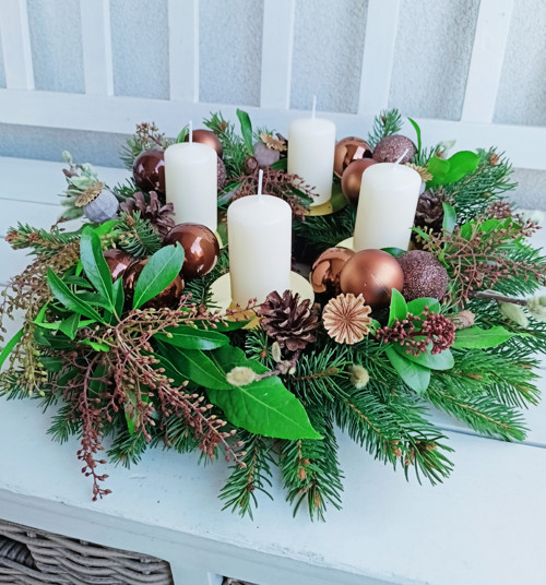 Věnec adventní - hnědý — foto 3