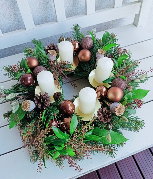 Věnec adventní - hnědý — foto 4