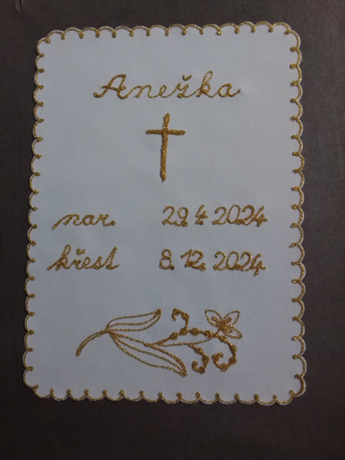 Křtící rouška jednoduchá — foto 3