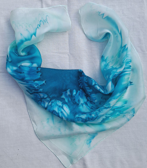 Vodní víla - šátek 65 x 65 — foto 3