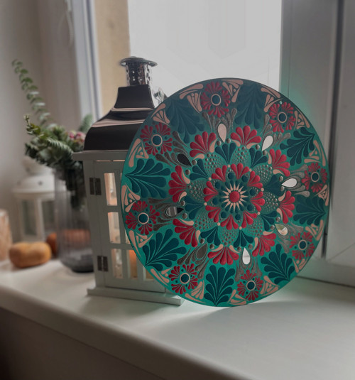 Vánoční mandala o průměru 30 cm. — foto 2