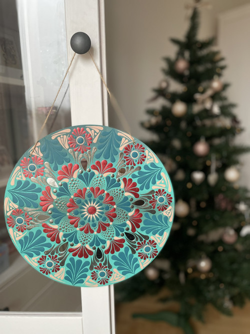 Vánoční mandala o průměru 30 cm. — foto 5