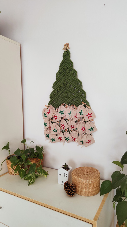 Macramé vánoční stromeček - adventní kalendář — foto 6