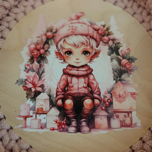 Háčkovaný košíček Vánoční princ 20cm — foto 3