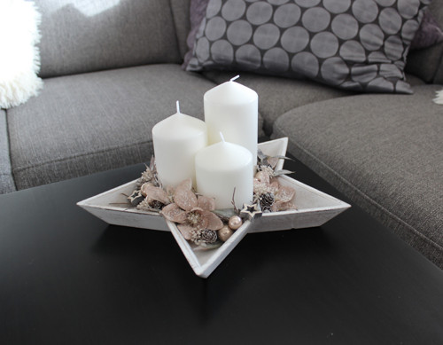 Vánoční svícen s magnoliemi — foto 6