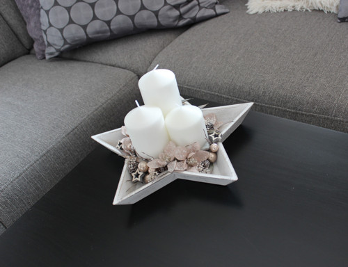 Vánoční svícen s magnoliemi — foto 2