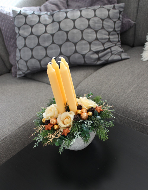 Adventní svícen meruňkový — foto 2