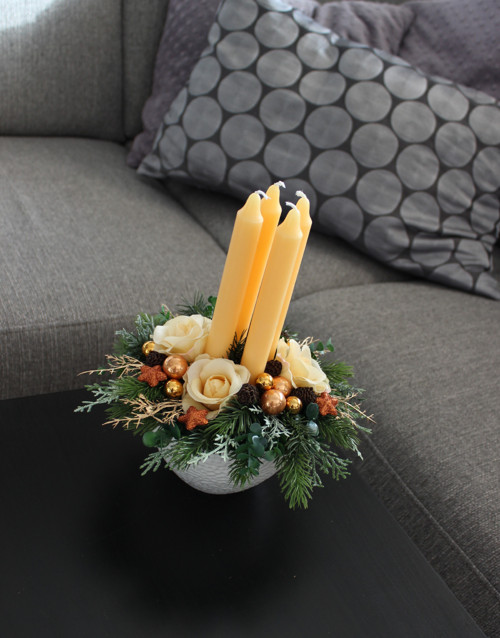 Adventní svícen meruňkový — foto 3