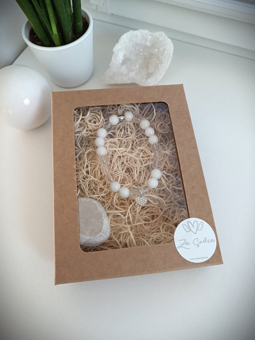 Dárkový box s náramkem (křišťál, jadeit) — foto 2