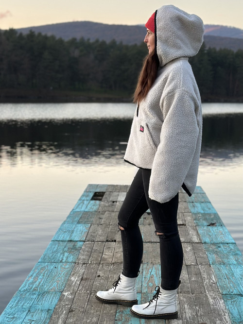 Chlpatá bunda BIELA MYŠ — foto 2