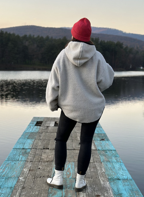 Chlpatá bunda BIELA MYŠ — foto 4