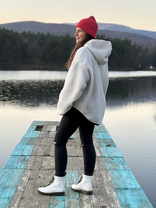 Chlpatá bunda BIELA MYŠ — foto 3