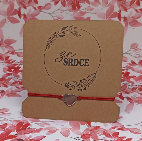 Srdce ze srdce - náramek na šňůrce — foto 3