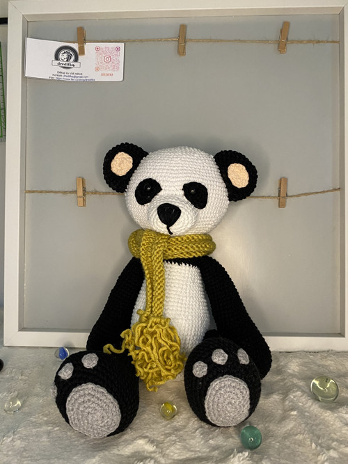 Háčkovaná panda se šálou — foto 2