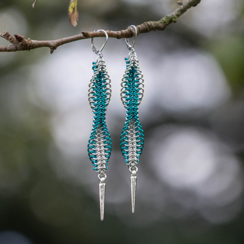 Feyre - teal náušnice — foto 3