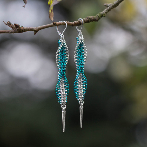 Feyre - teal náušnice — foto 2