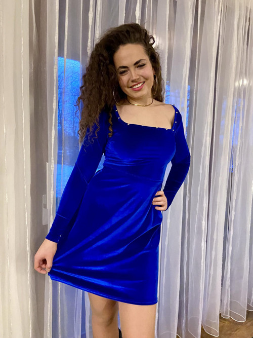 Sametové šaty Samantha- velikost 36 — foto 2