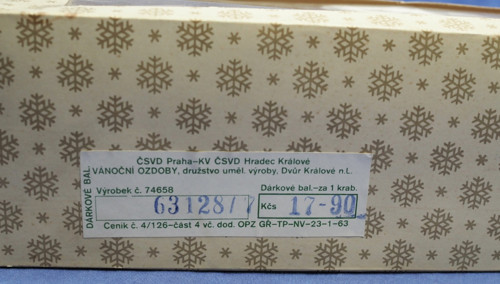 Stará skleněná vánoční špička 32 cm B — foto 4