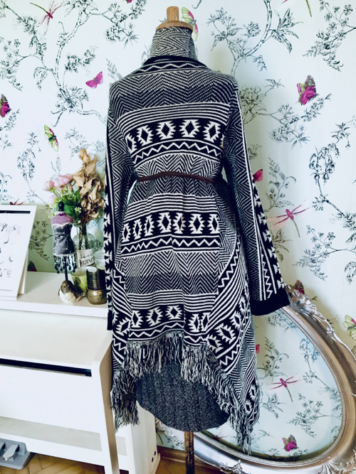 Boho Kardigan svetr vzory aztécké — foto 4