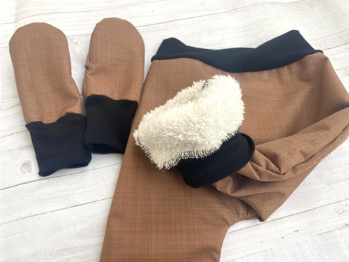 Softshell baggy zimní S BERÁNKEM hnědé — foto 2